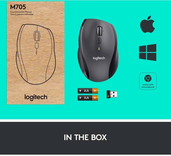 M705 Marathon Wireless Mouse, USB 2.4GHz