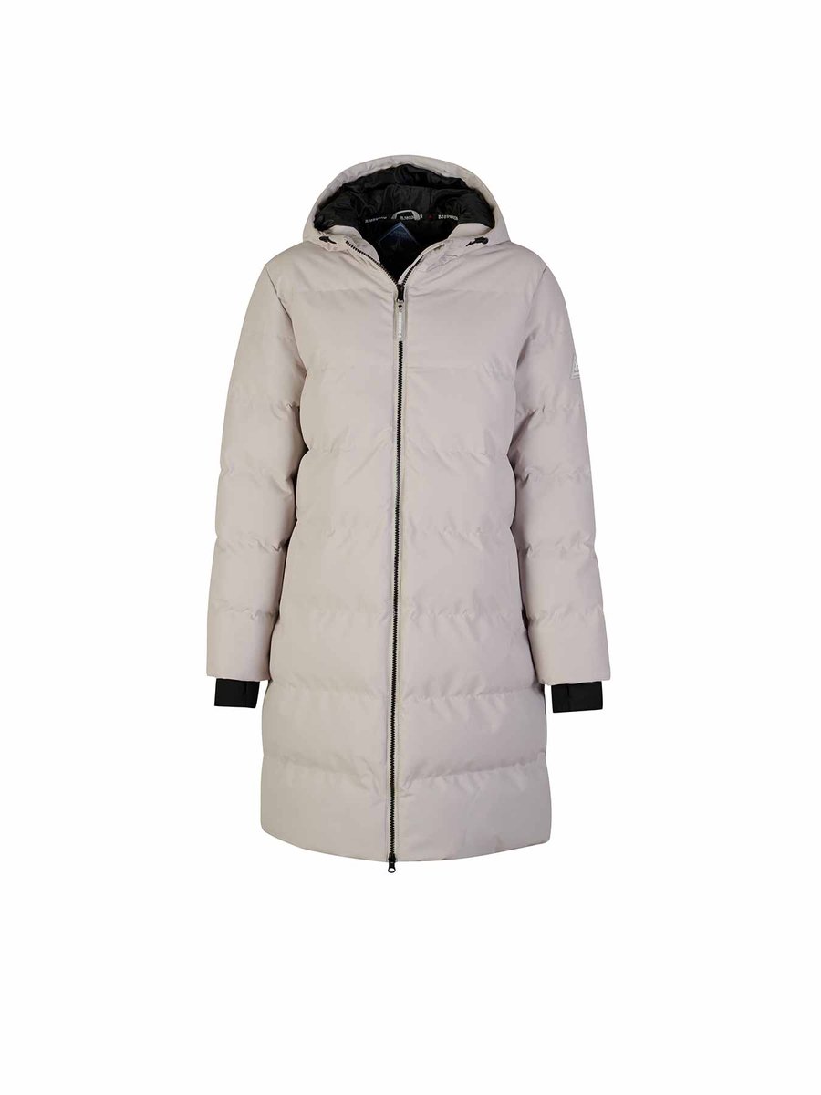 BJØRNSON Thordis Parka Winterjas Dames - Winddicht - Maat 36 - Beige