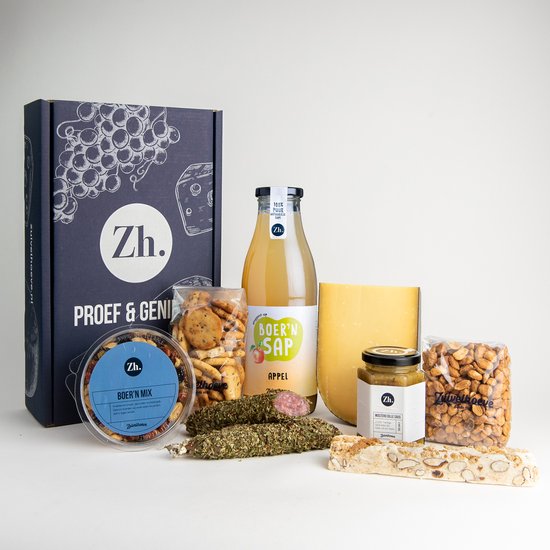 Zuivelhoeve Smakelijk genieten Borrelpakket cadeau - Borrelbox voor thuis - Snackpakket - Cadeaupakketten eten & drinken - Alles voor de Borrelplank - Altijd vers - Proef & Geniet