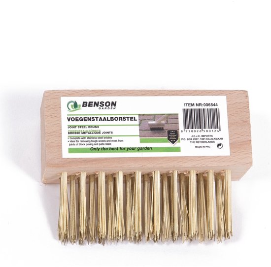 Benson Voegenborstel - Onkruidborstel - Hout met 3 Rijen Staal van Benson — afbeelding 5