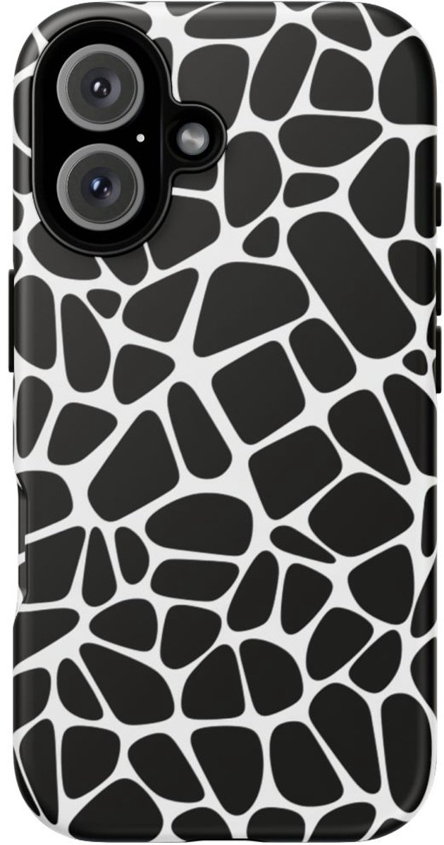 Zwart-Wit Abstract Geometrisch Patroon – Telefoonhoesje Geschikt voor iPhone 16