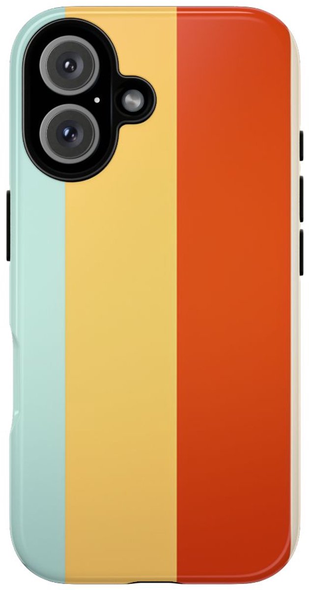 Levendig Gestreept Patroon met Brede Banden – Telefoonhoesje Geschikt voor iPhone 16