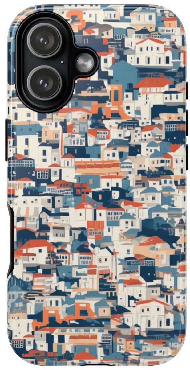 Dichtbebouwde Stadswoningen Patroon – Telefoonhoesje Geschikt voor iPhone 17