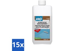 15 x HG Kunststofbeschermer 1 liter - Gietvloer - Vloerglans - Anti-slip Vloer - Vloeronderhoud