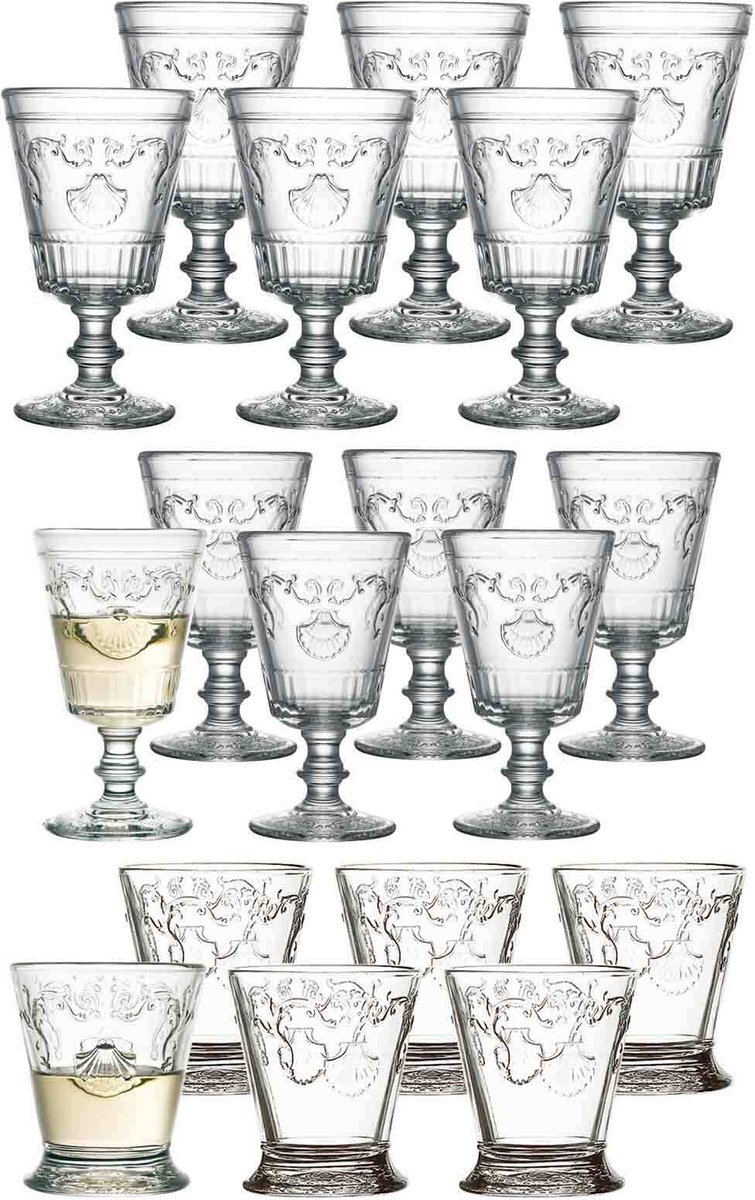Wein- und Wassergläserset Versailles Set van 18