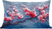 Coussins décoratifs - Coussins Salon - 60x40 cm - Fleur de cerisier - Fleur - Rose - Branche