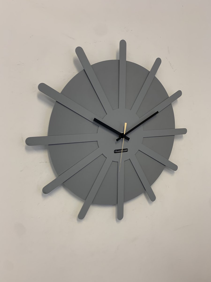 MOSACLOCK * ETOILE GRIS ** Wandklok Modern Industrieel Design **