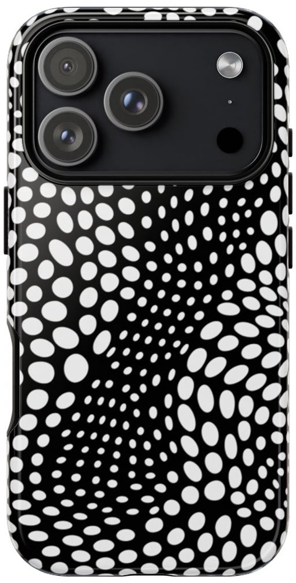 Zwart-Wit Optische Illusie Patroon – Telefoonhoesje Geschikt voor iPhone 17 Pro