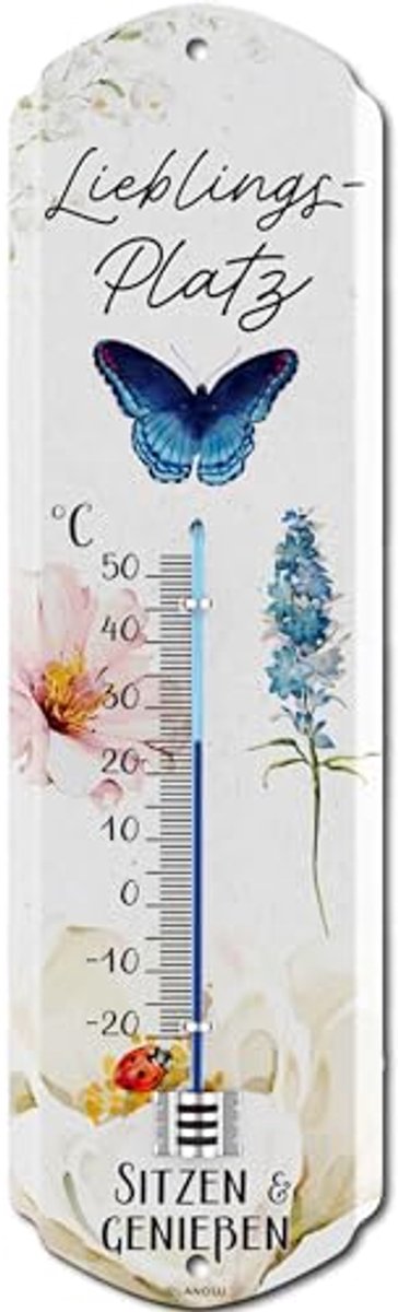Thermo-bord voor buiten - Vintage tuinborden voor decoratie - Chill Lounge wanddecoratie - Metalen bord 8 x 28 cm
