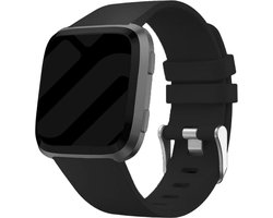 Bracelet en silicone Strap-it® Fitbit Versa - noir - Dimensions: Taille L