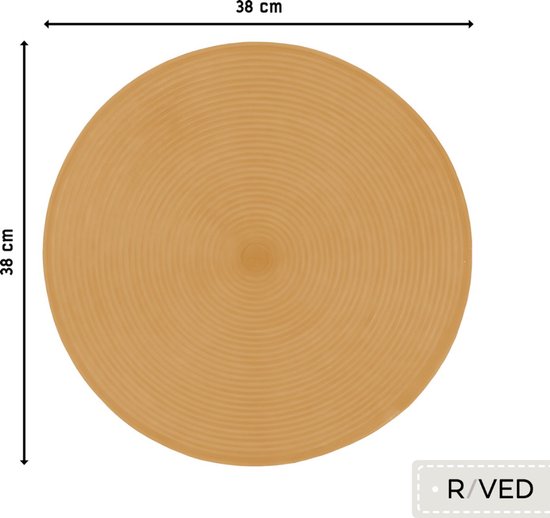 Raved Napperons Maja - Set de 6 pièces - Taffy - Rond - Plastique - Table à manger - Sous-couche - Hydrofuge