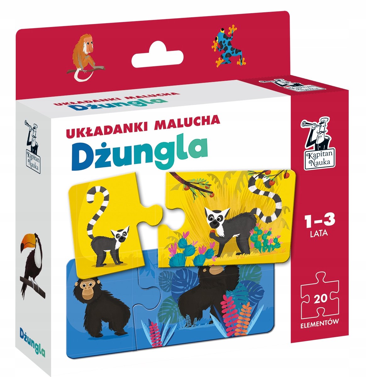 Kapitan Nauka Puzzels Jungle 20 Stuks voor Peuters