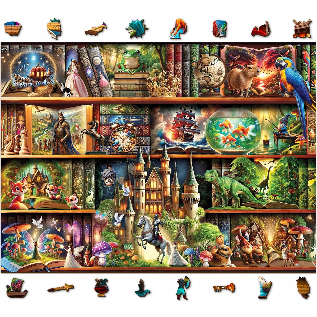 WoodenCity Houten Puzzel 'Verhaal op Elk Bord' - 1000 Stukjes