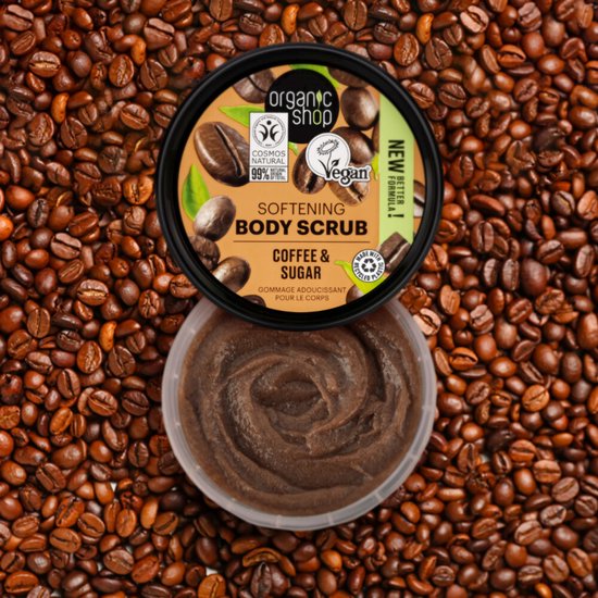 Organic Shop - Organic Coffee & Sugar Body Scrub - Hydraterend en Peeling - 250 ml - 1 stuk