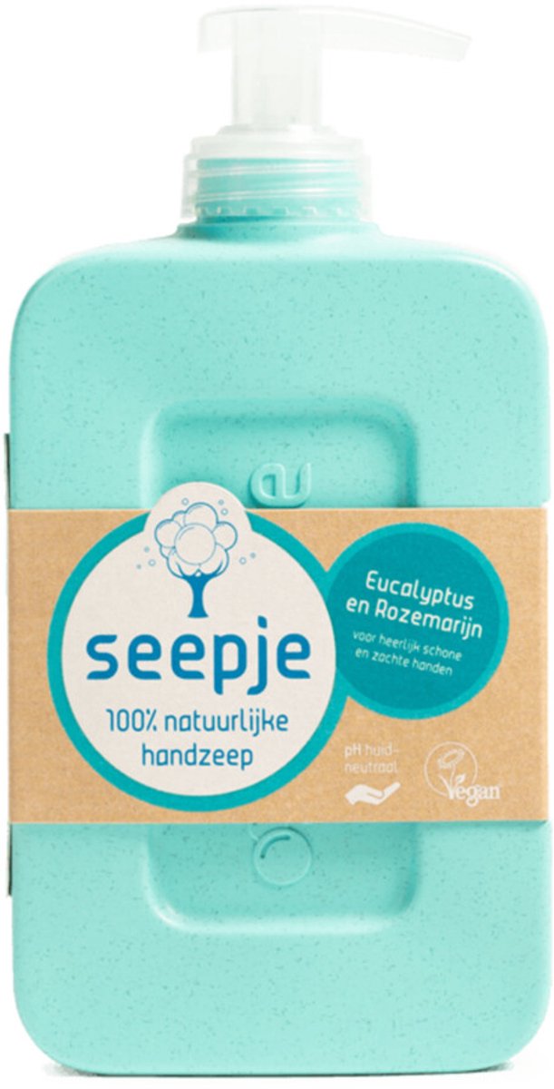 1 x Seepje - Handzeep - Eucalyptus met Rozemarijn - 300 ml - Antiseptische Geur - Handzeep Eucalyptus - Handzeep Rozemarijn - Natuurlijke Handzeep - Antiseptische Handzeep - Handwas