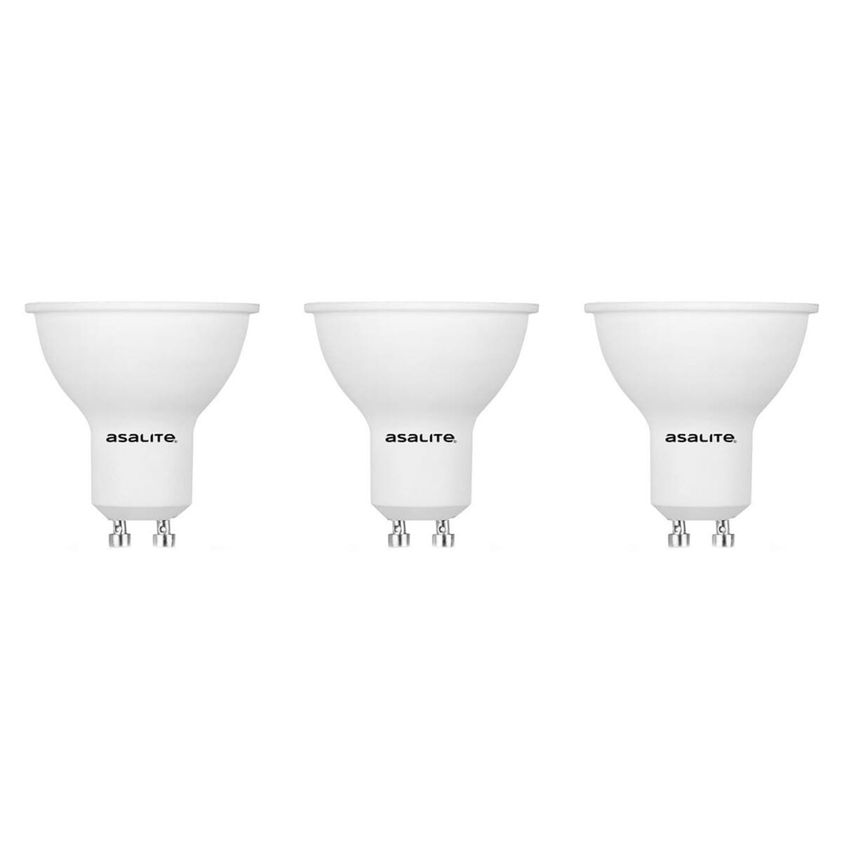 Asalite LED Lamp Spot GU10 Fitting - 7W = 48W - 600 Lumen - 3000K Warm Wit Licht - Niet Dimbaar - 220-240V - Ø50mm - GU10 LED Spotlamp - 3 stuks
