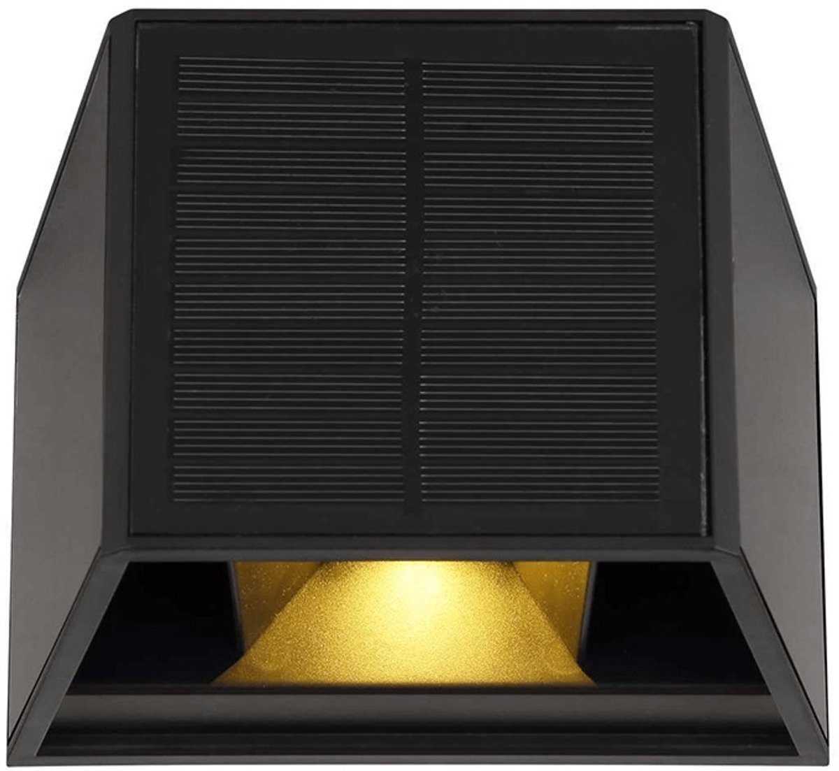 Solar LED Wandlamp Sole - Warm wit - IP54 - Zwart - Instelbare stralingshoek