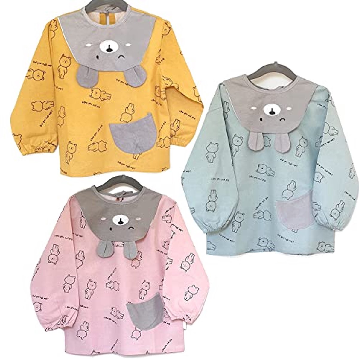 Slabbetje met lange mouwen voor baby's en kinderen - ideaal voor schilderen, keuken and school