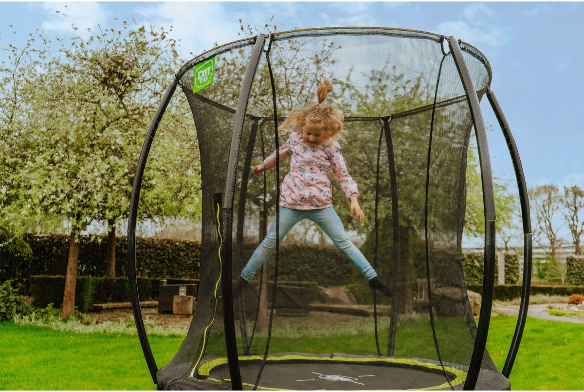 EXIT Silhouette Trampoline ø183cm - Op Poten - Rond - Trampoline Buiten - Voor Kinderen - Groen — afbeelding 6