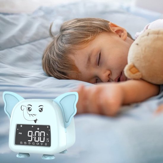 ADEL Slaapwekker & Slaaptrainer voor Kinderen - Kinderwekker / Kinderklok met Nachtlampje - Slaapschaap - Incl. Beloningskaart - Lieve Olifant van ADEL — afbeelding 5