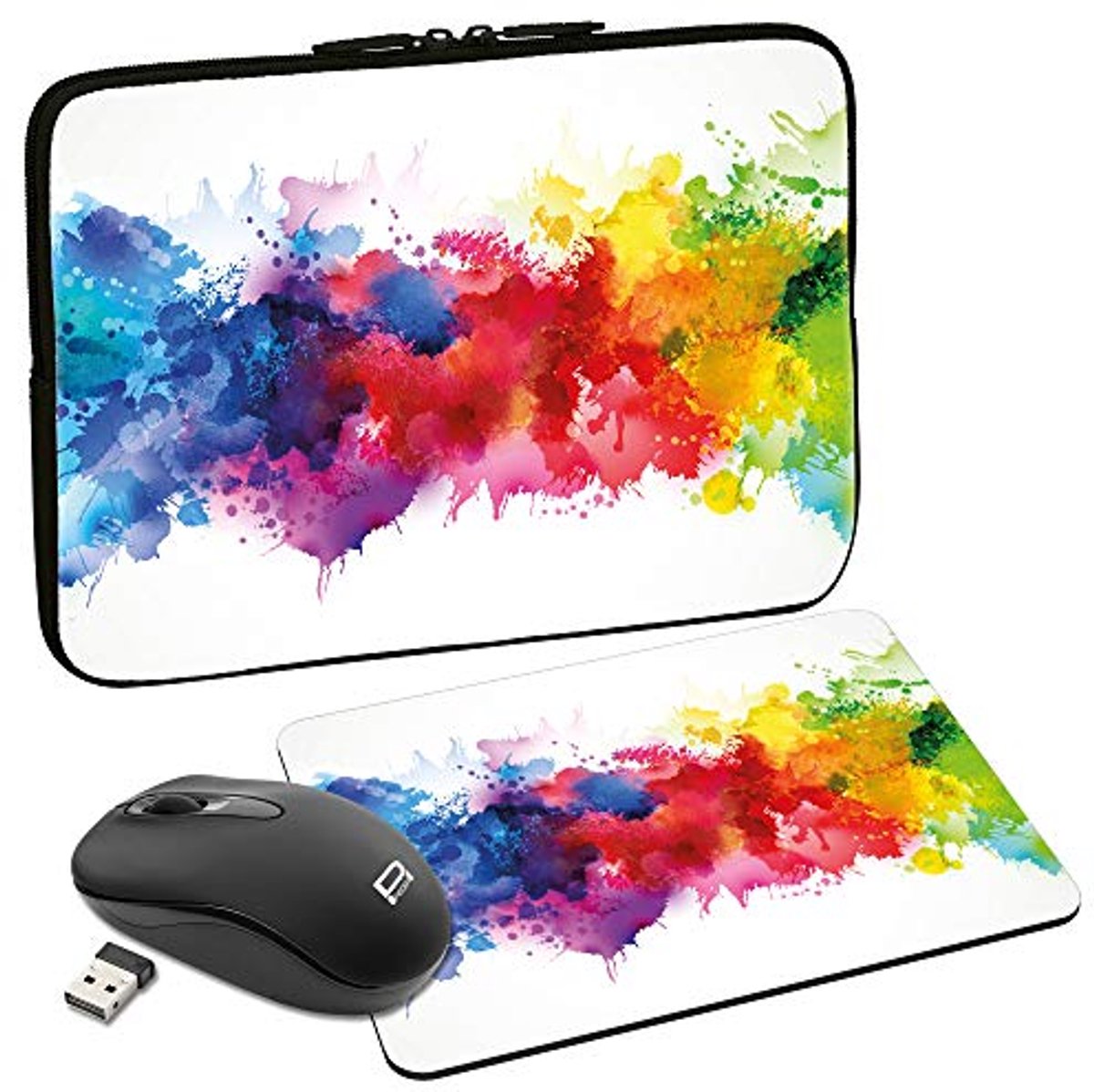 Design tas met muis en pad voor tablets tot 10,1 inch