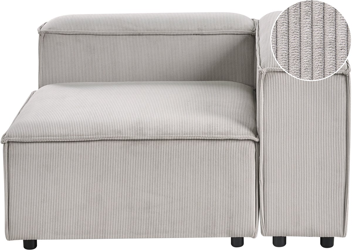 ARDAL - Hoekmodule - Taupe - Linkszijdig - Corduroy