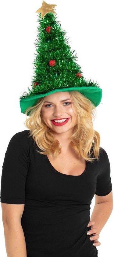 Kerstboom hoed groen met ster - Hoeden - Kerst verkleed accessoires |  bol.com
