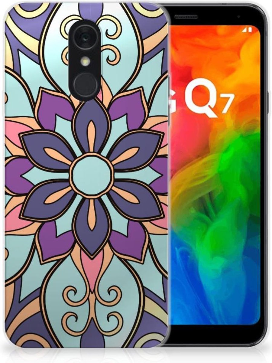 LG Q7 TPU Case Purple Flower