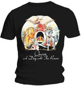 Queen - A Day At The Races Heren T-shirt - XL - Zwart
