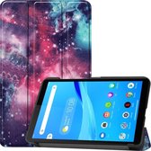 Lenovo Tab M7 hoes - Tri-Fold Book Case - Galaxy