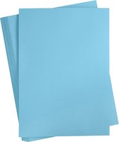 Gekleurd Karton, A2 420x600 mm,  180 gr, helder blauw, 10vellen