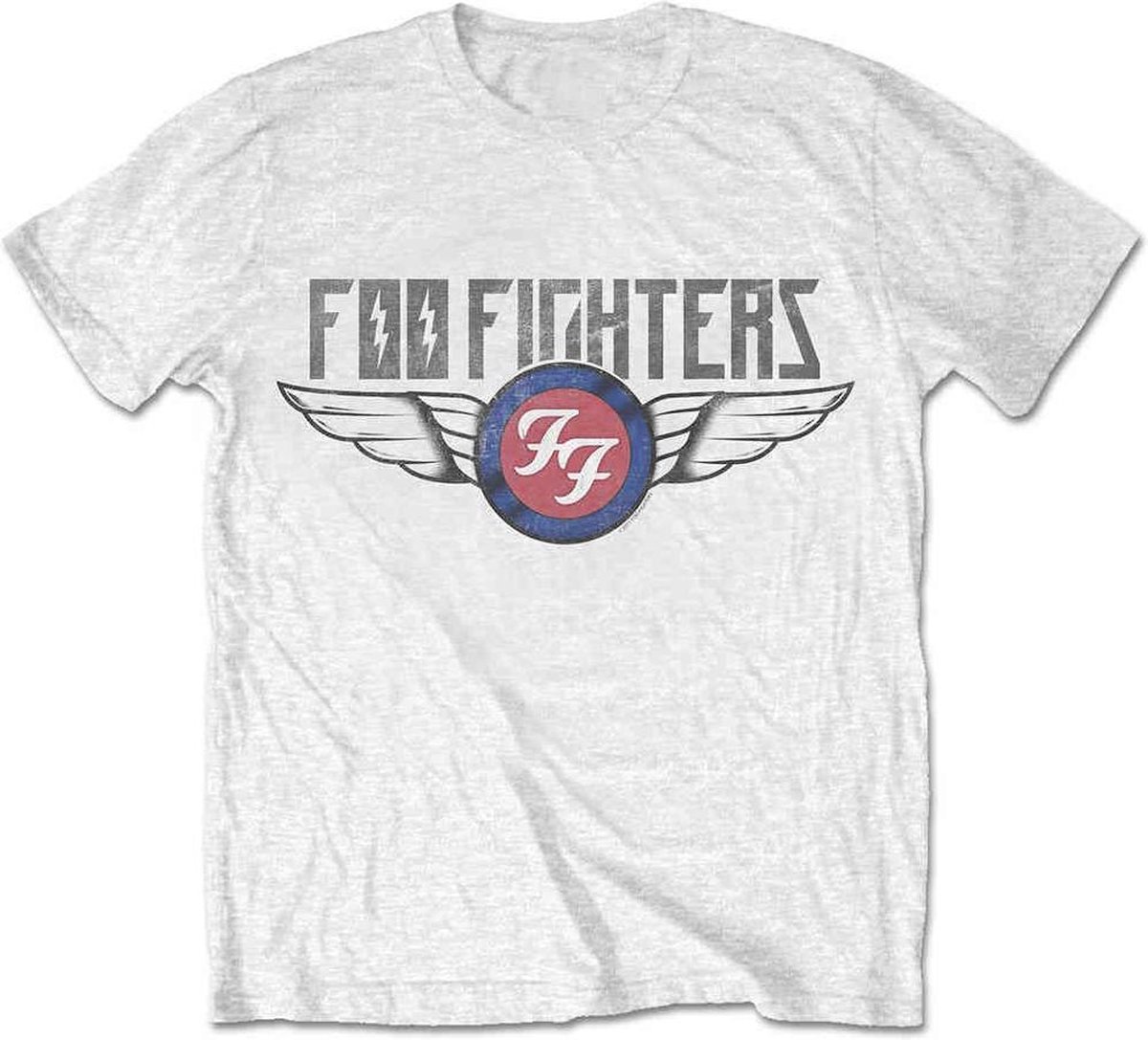 Foo Fighters - Flash Wings Heren T-shirt - S - Wit