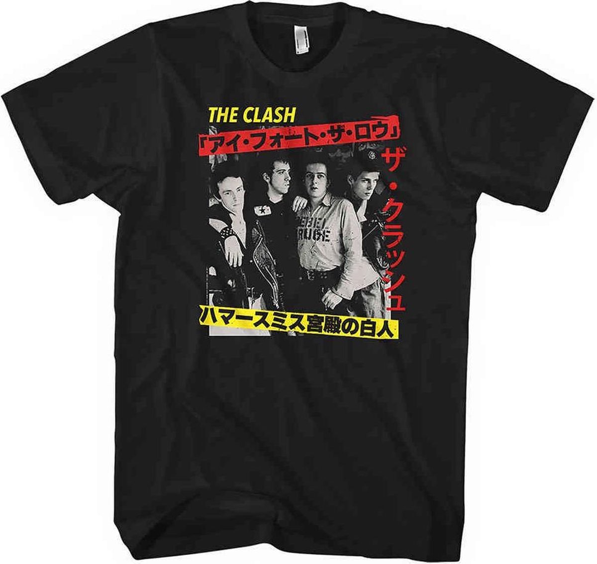 The Clash - Kanji Heren T-shirt - L - Zwart - Rock Off