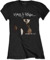 Mary J. Blige Dames Tshirt -M- Cover Zwart