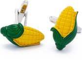 Boutons de manchette - Corn Cob Corn Green and Yellow