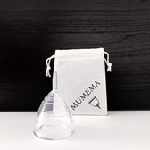 Herbruikbare Hygienische Menstruatie Cup- menstruatiecups maat M / transparant / wit / Medische Siliconen- BPA Vrij