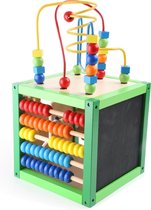 Trainingskubus: Tellen, schrijven, rekenen - Multi kleuren - Houten speelgoed vanaf 1 jaar