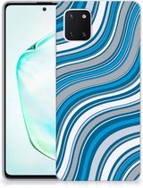 Geschikt voor Samsung Galaxy Note 10 Lite TPU bumper Waves Blue