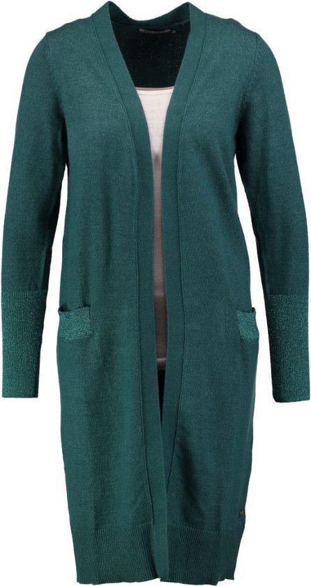 Garcia zacht lang groen vest met glitterdraad details - Maat XL | bol.com