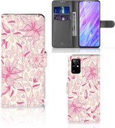 Samsung Galaxy S20 Plus Hoesje Pink Flowers