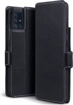 CaseBoutique Bookcase hoesje geschikt voor Samsung Galaxy A51 - Effen Zwart - Kunstleer