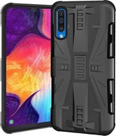 Samsung Galaxy A50 Back Cover Hoesje Shock Proof Modern Hybride Zwart