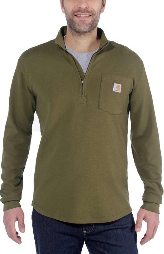 Carhartt Tilden Half Zip Military Olive Sweater Heren M | bol.com