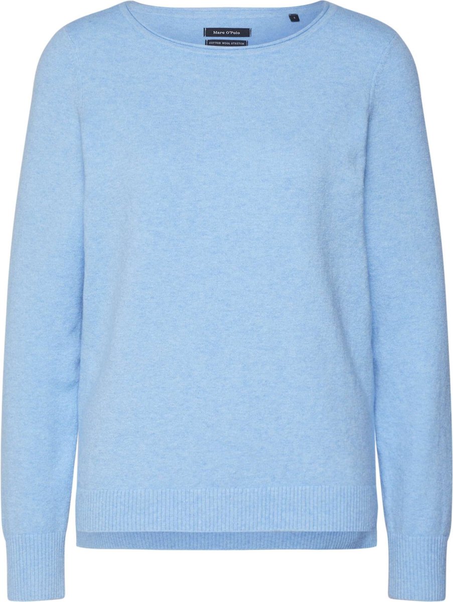 Mode Sweaters Kraagloze sweaters Marc O’Polo Marc O\u2019Polo Kraagloze sweater blauw casual uitstraling 
