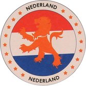 50x Bierviltjes Nederlandse leeuw thema print - Hollandse leeuwen bier viltjes / onderzetters