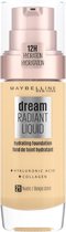 Maybelline Dream Radiant Liquid - 21 Nude Beige - Foundation Geschikt voor de Droge Huid met Hyaluronzuur - 30 ml