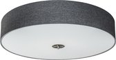 QAZQA drum jute - Moderne Plafondlamp met kap - 6 lichts - Ø 700 mm - Grijs - Woonkamer | Slaapkamer