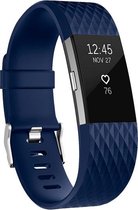 By Qubix - Fitbit Charge 2 siliconen bandje (Small) - Donker blauw - Fitbit charge bandjes