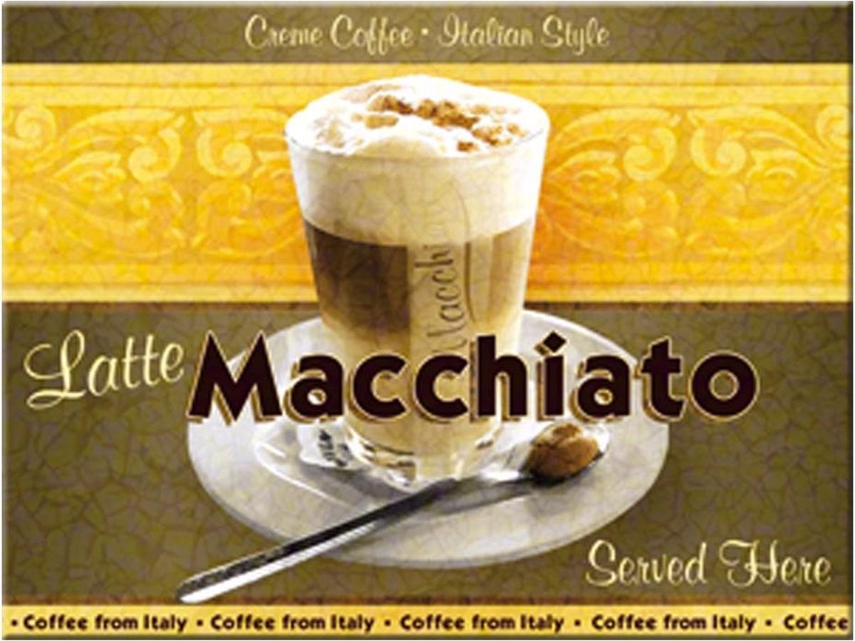 Latte Macchiato Served Here Magneet