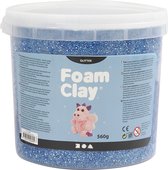 Foam Clay®, blauw, glitter, 560gr